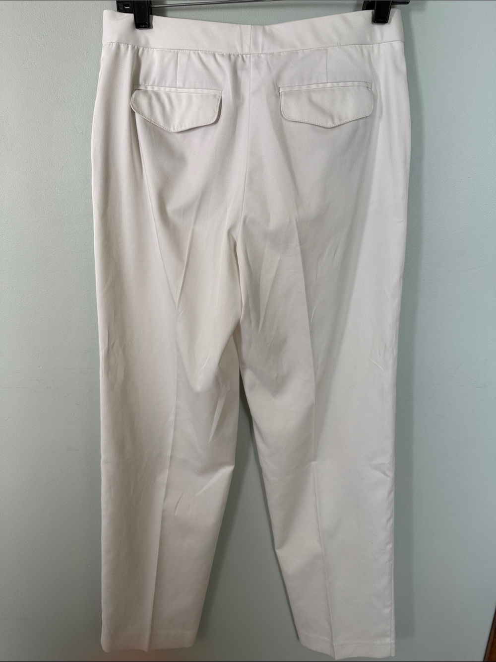 Talbots White Tailored Stretch Straight-Leg Pants Size 6 - Picture 8 of 10